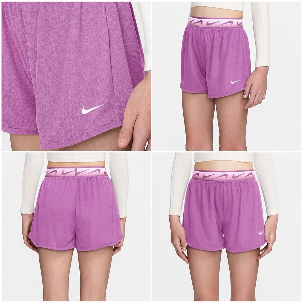 Nike Girls Dash Shorts XL Magenta/Pink Rise/White XL NWT